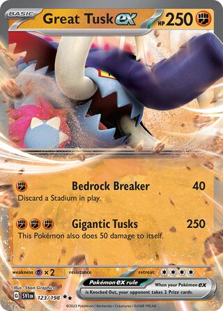 Great Tusk ex 123/258 from Scarlet & Violet