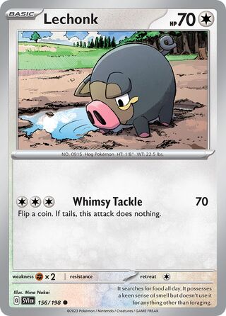 Lechonk 156/258 from Scarlet & Violet