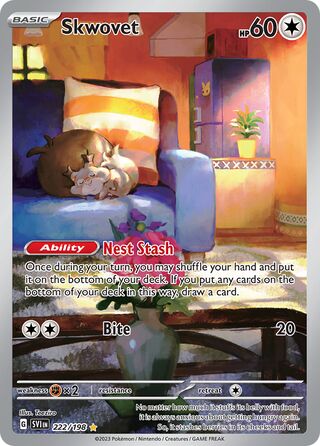 Skwovet 222/258 from Scarlet & Violet