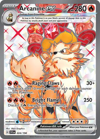 Arcanine ex 224/258 from Scarlet & Violet