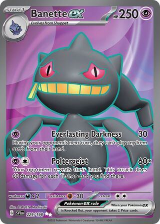 Banette ex 229/258 from Scarlet & Violet