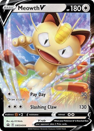 Meowth V 4/307 from Sword & Shield Promos