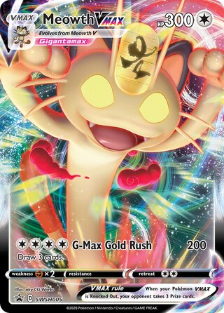 Meowth VMAX 5/307 from Sword & Shield Promos