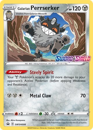 Galarian Perrserker 8/307 from Sword & Shield Promos
