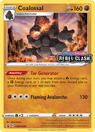 Coalossal 24/307 from Sword & Shield Promos