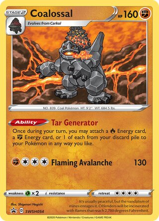 Coalossal 54/307 from Sword & Shield Promos