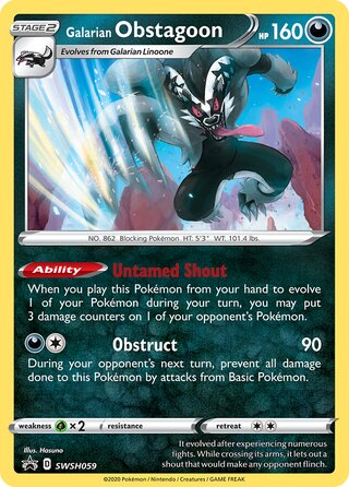 Galarian Obstagoon 59/307 from Sword & Shield Promos