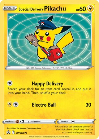 Special Delivery Pikachu 74/307 from Sword & Shield Promos
