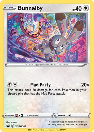 Bunnelby 82/307 from Sword & Shield Promos