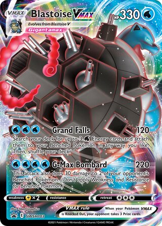 Blastoise VMAX 103/307 from Sword & Shield Promos