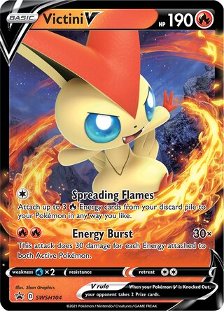 Victini V 104/307 from Sword & Shield Promos