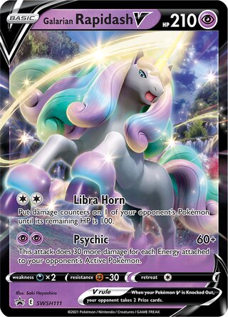 Galarian Rapidash V 111/307 from Sword & Shield Promos
