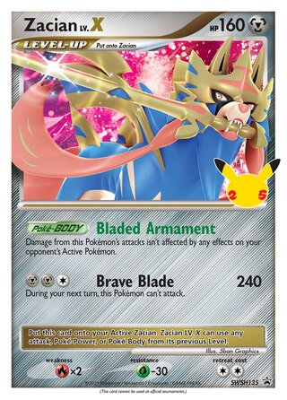Zacian LV.X 135/307 from Sword & Shield Promos