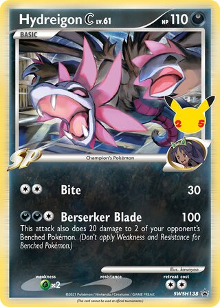 Hydreigon C 138/307 from Sword & Shield Promos