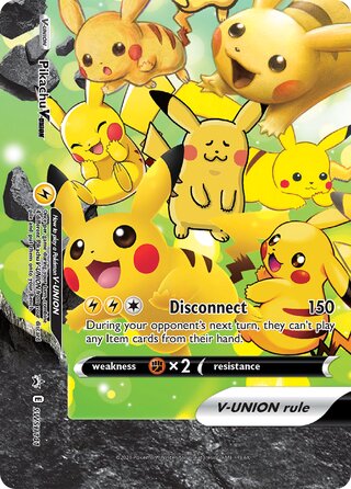 Pikachu V-UNION 141/307 from Sword & Shield Promos