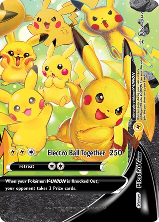 Pikachu V-UNION 142/307 from Sword & Shield Promos