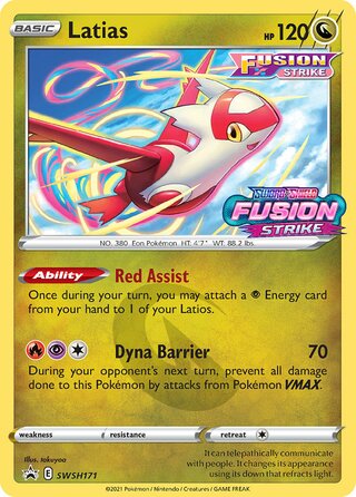 Latias 171/307 from Sword & Shield Promos