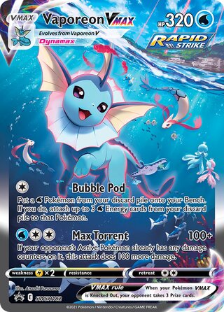Vaporeon VMAX 182/307 from Sword & Shield Promos