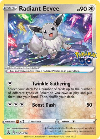 Radiant Eevee 230/307 from Sword & Shield Promos