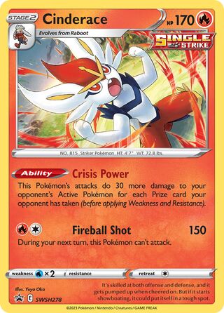Cinderace 278/307 from Sword & Shield Promos