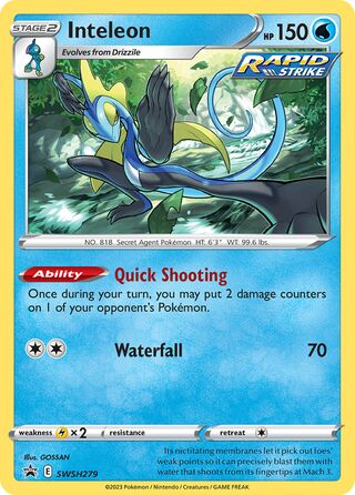 Inteleon 279/307 from Sword & Shield Promos