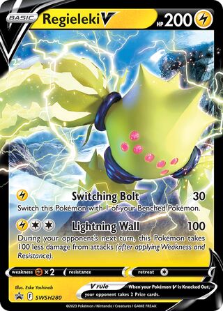 Regieleki V 280/307 from Sword & Shield Promos