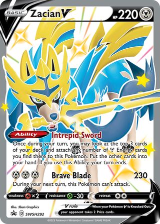 Zacian V 292/307 from Sword & Shield Promos