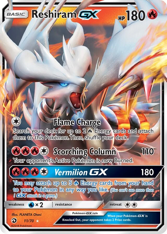 Reshiram GX 11/78 from Dragon Majesty
