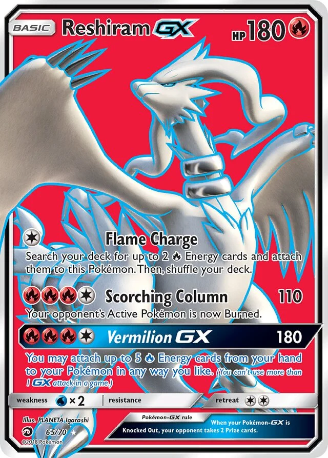 Reshiram GX 65/78 from Dragon Majesty