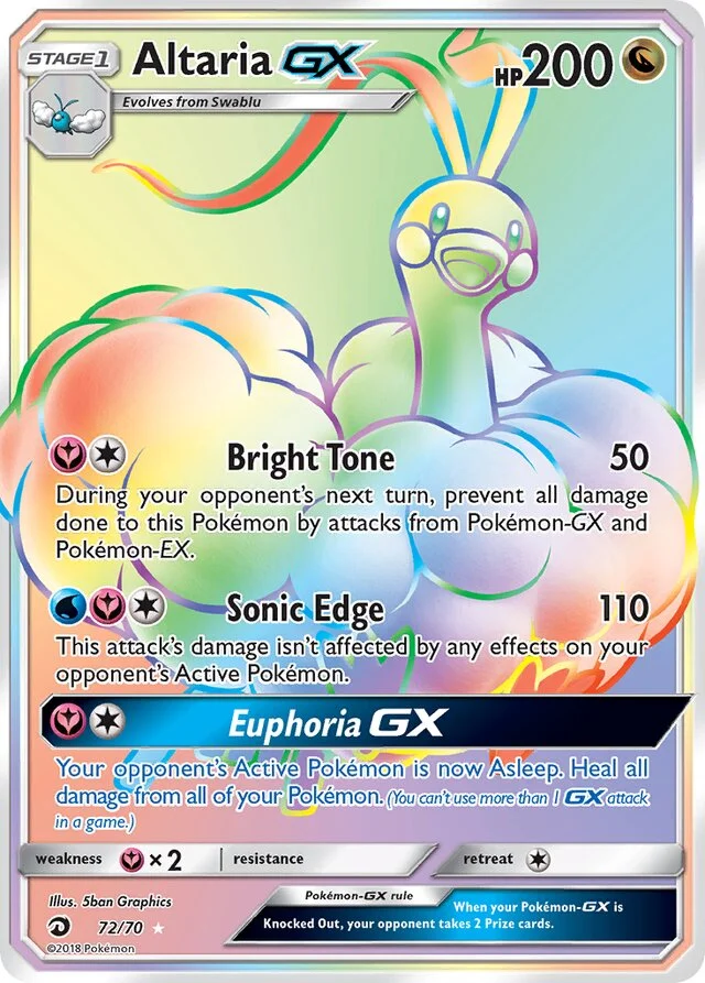 Altaria GX 72/78 from Dragon Majesty