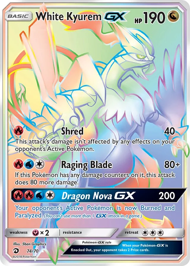 White Kyurem GX 74/78 from Dragon Majesty