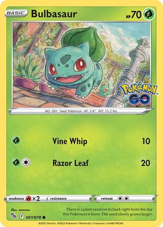 Bulbasaur 1/88 from Pokémon GO