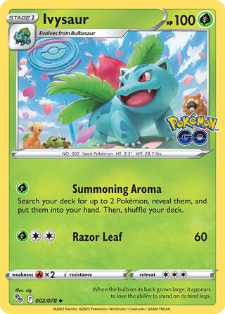 Ivysaur 2/88 from Pokémon GO