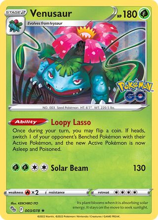 Venusaur 3/88 from Pokémon GO