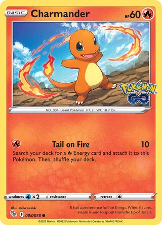 Charmander 8/88 from Pokémon GO