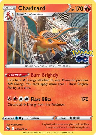 Charizard 10/88 from Pokémon GO