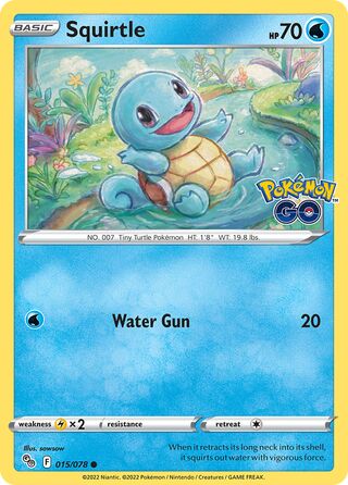 Squirtle 15/88 from Pokémon GO