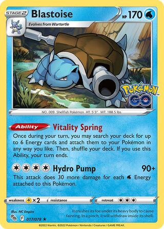 Blastoise 17/88 from Pokémon GO