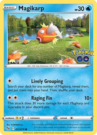 Magikarp 21/88 from Pokémon GO