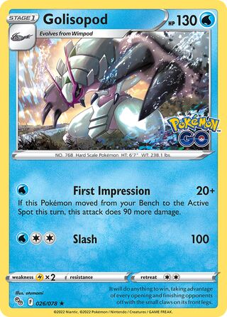 Golisopod 26/88 from Pokémon GO