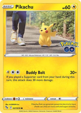 Pikachu 27/88 from Pokémon GO