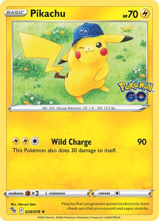 Pikachu 28/88 from Pokémon GO