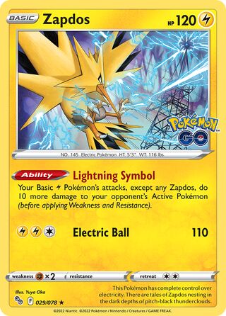 Zapdos 29/88 from Pokémon GO