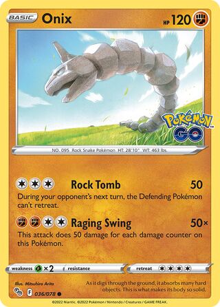 Onix 36/88 from Pokémon GO