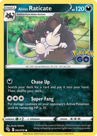 Alolan Raticate 42/88 from Pokémon GO