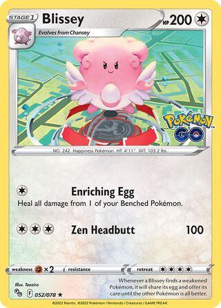 Blissey 52/88 from Pokémon GO