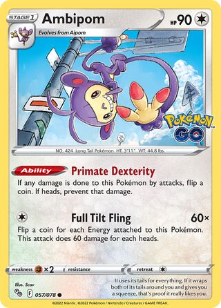 Ambipom 57/88 from Pokémon GO