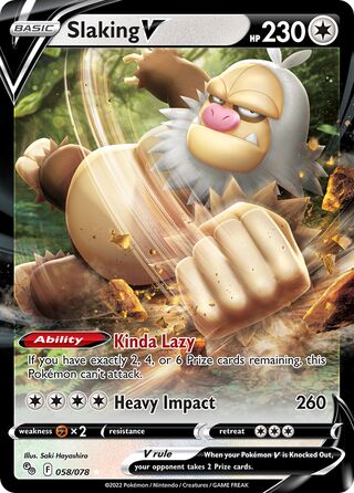 Slaking V 58/88 from Pokémon GO