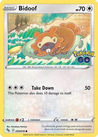 Bidoof 59/88 from Pokémon GO