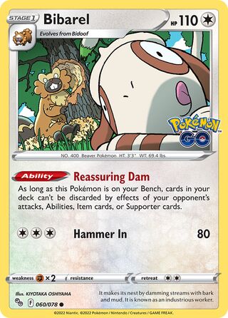 Bibarel 60/88 from Pokémon GO